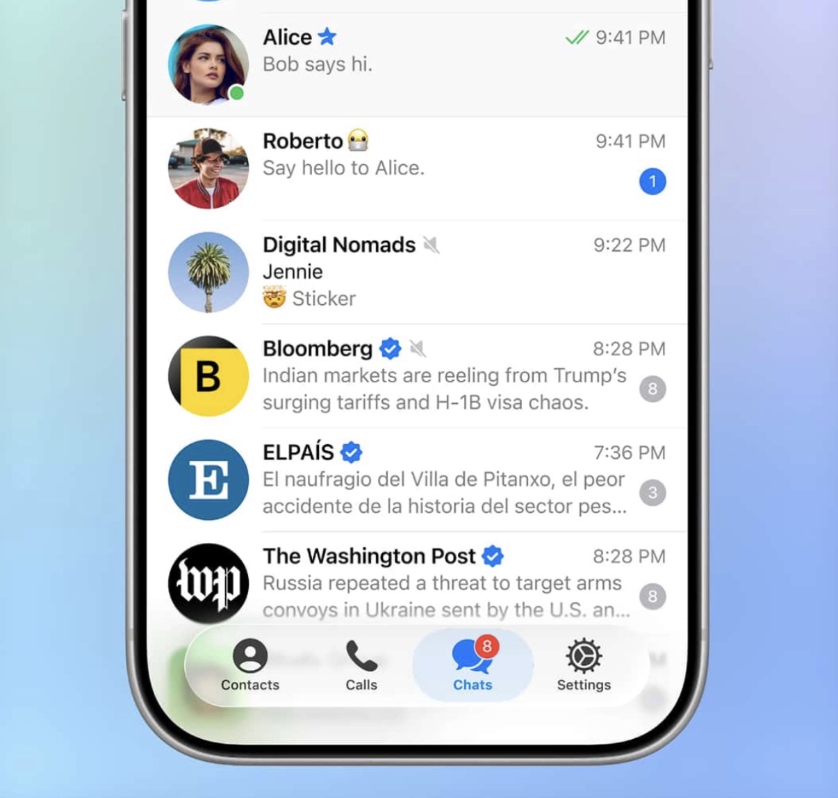 Telegram для iOS: Новое обновление с стильным дизайном, как в iOS 16