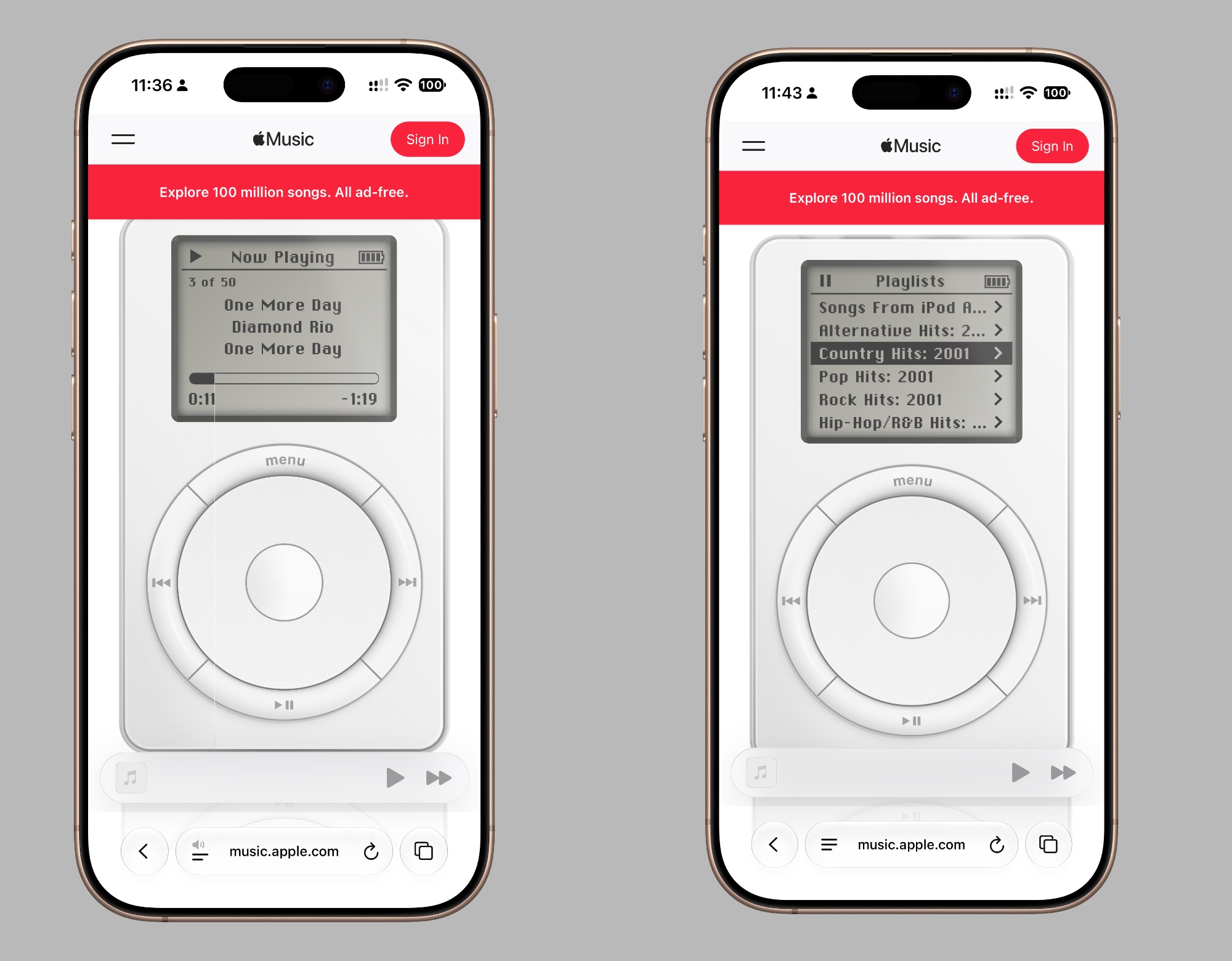 Apple отмечает 25-летие iPod с уникальной пасхалкой на сайте Apple Music