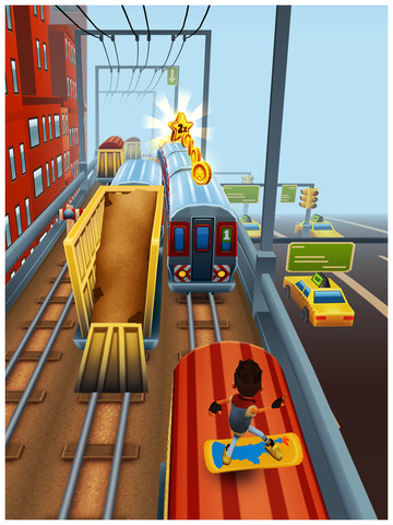 Парите над Нью-Йорком на своей доске в новой версии популярной игры Subway Surfers